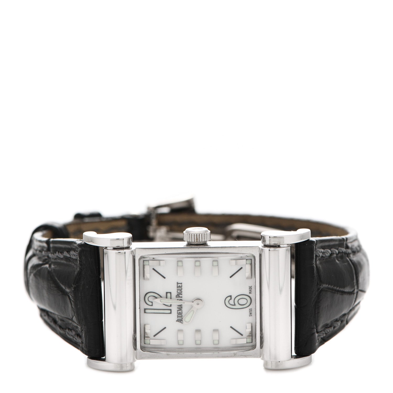 Audemars Piguet 18K White Gold Alligator 24mm Canape Quartz Watch 67360BC 2 of 4