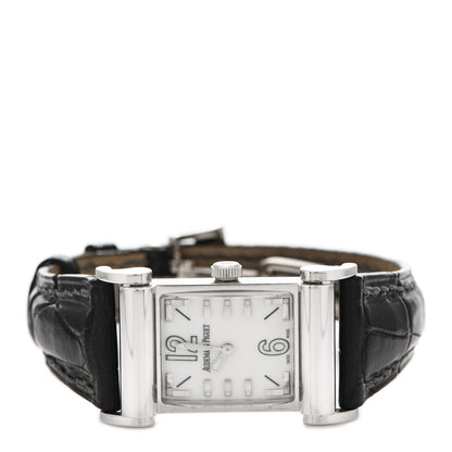 Audemars Piguet 18K White Gold Alligator 24mm Canape Quartz Watch 67360BC 2 of 4
