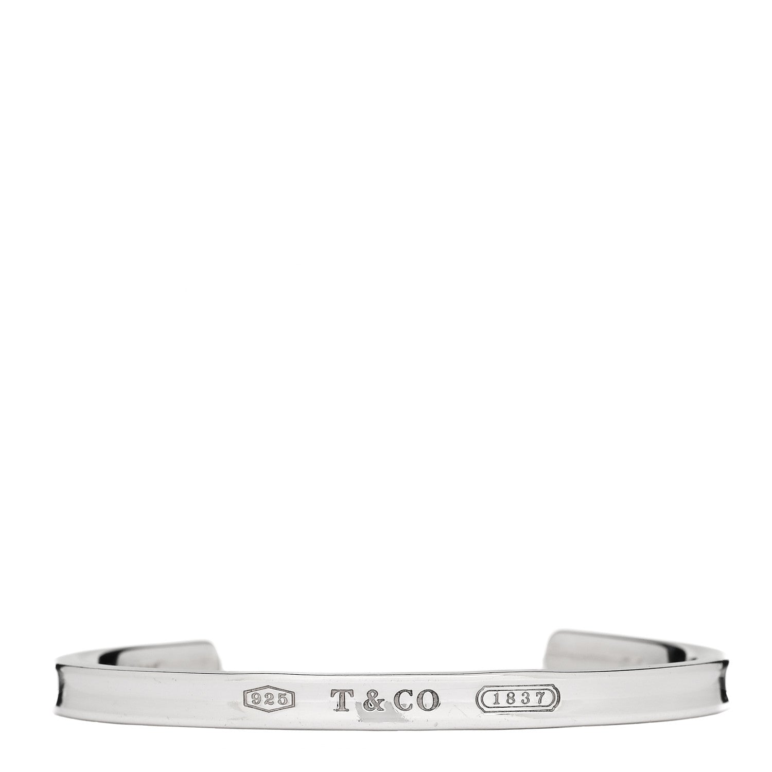 Tiffany Sterling Silver Narrow 1837 Cuff Bracelet 1 of 4