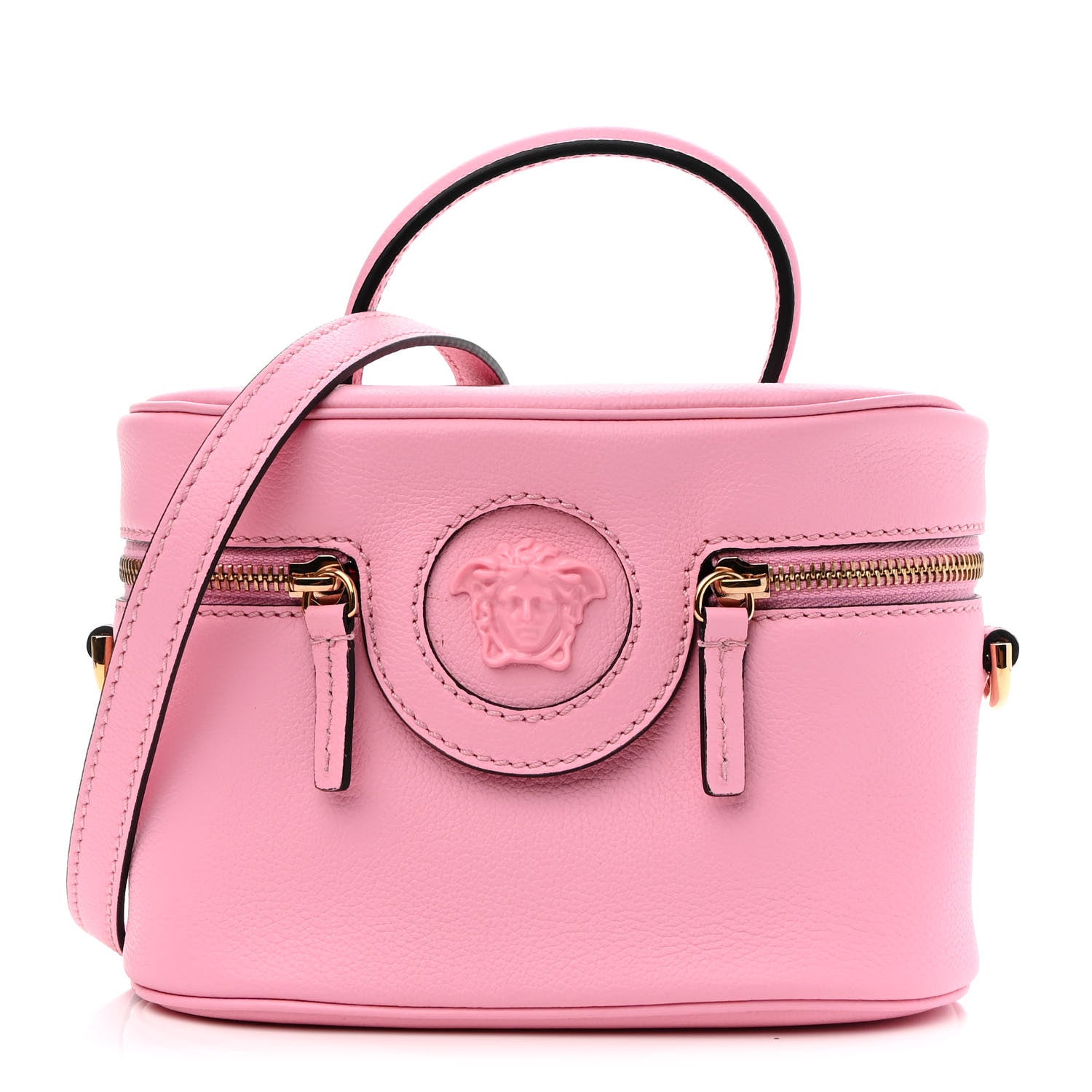 Versace Grained Calfskin Medusa Vanity Case Pink 1 of 9