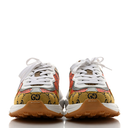 Gucci Monogram Multicolor Mens Rhyton Sneakers 4.5 Yellow Blue 2 of 8