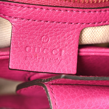 Gucci Calfskin Small Bamboo Shopper Tote Bright Bougainvillea 6 of 10
