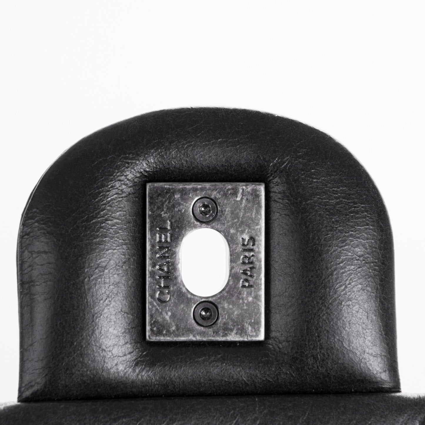 Calfskin Quilted Large Single Flap Black