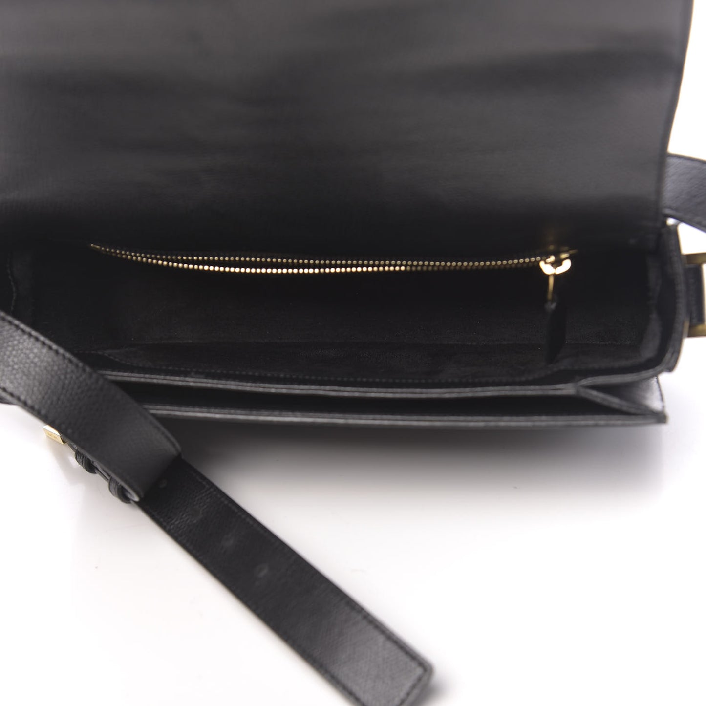 Textured Calfskin Medium Classic Monogram Universite Bag Black
