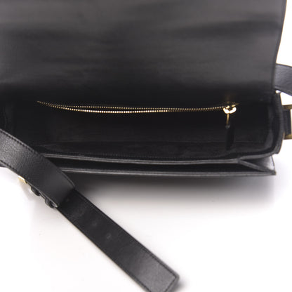 Saint Laurent Textured Calfskin Medium Classic Monogram Universite Bag Black 8 of 16