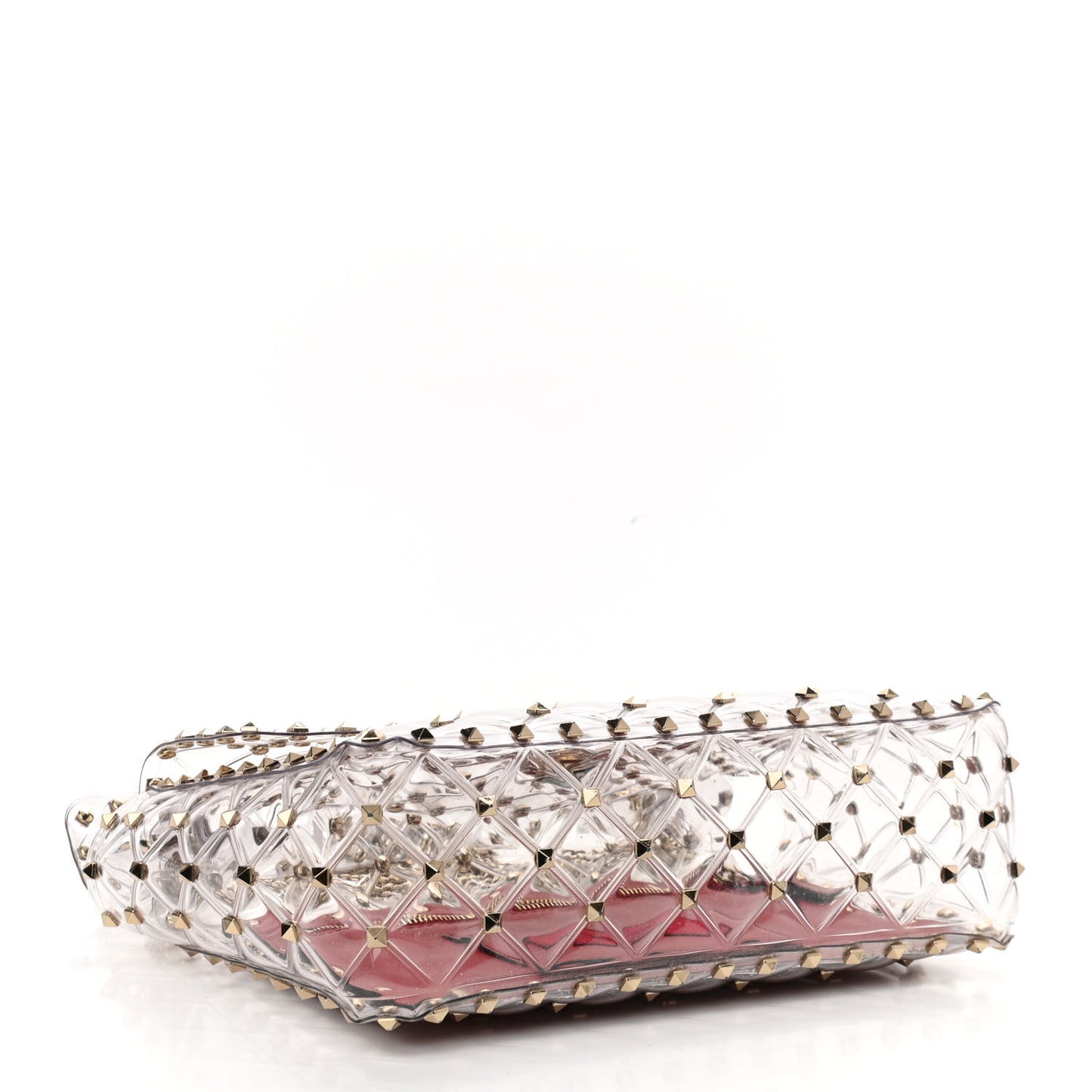 PVC Medium Rockstud Spike Shoulder Bag