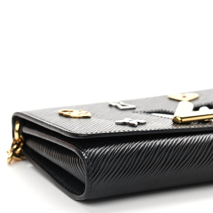 Louis Vuitton Epi Love Lock Twist Chain Wallet Black 8 of 10