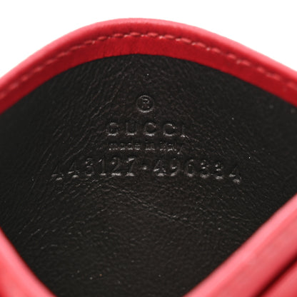 Gucci Calfskin Matelasse GG Marmont Card Holder Hibiscus Red 6 of 6