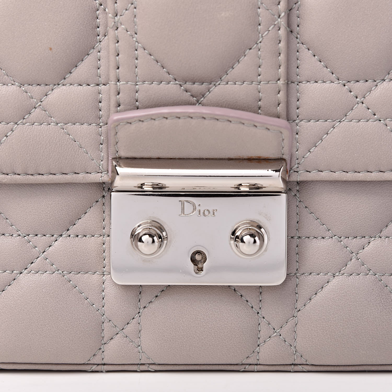 Christian Dior Lambskin Cannage Medium Miss Dior Flap Grey 15 of 15