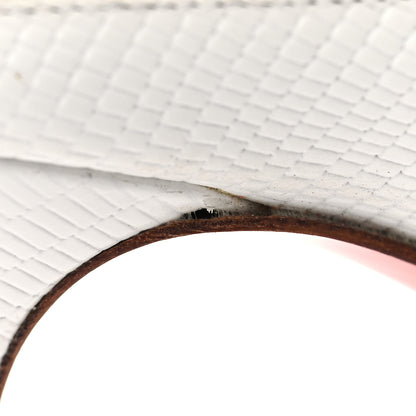 Christian Louboutin Calfskin Lizard Embossed Quart 80 Mules 37 White 11 of 11