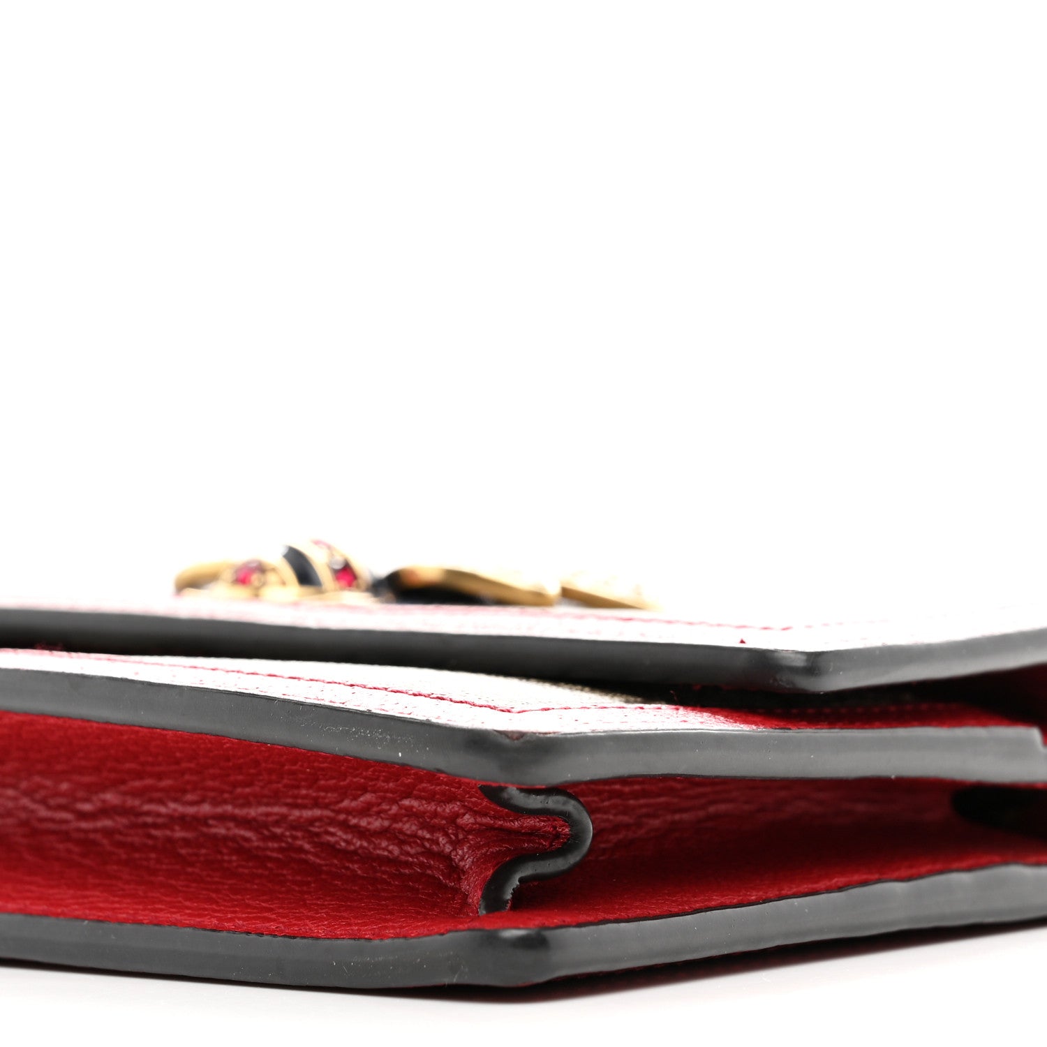 Gucci GG Supreme Monogram Web Queen Margaret Chain Wallet Red 9 of 9