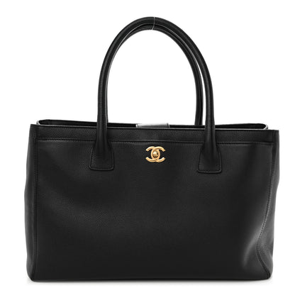 Chanel Calfskin Cerf Executive Shopper Tote Black 1 of 10