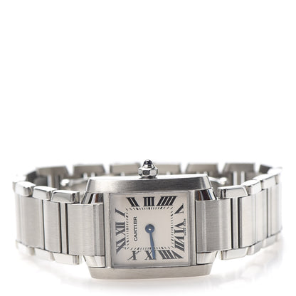 Cartier Stainless Steel 20mm Tank Francaise Quartz Watch 3 of 7