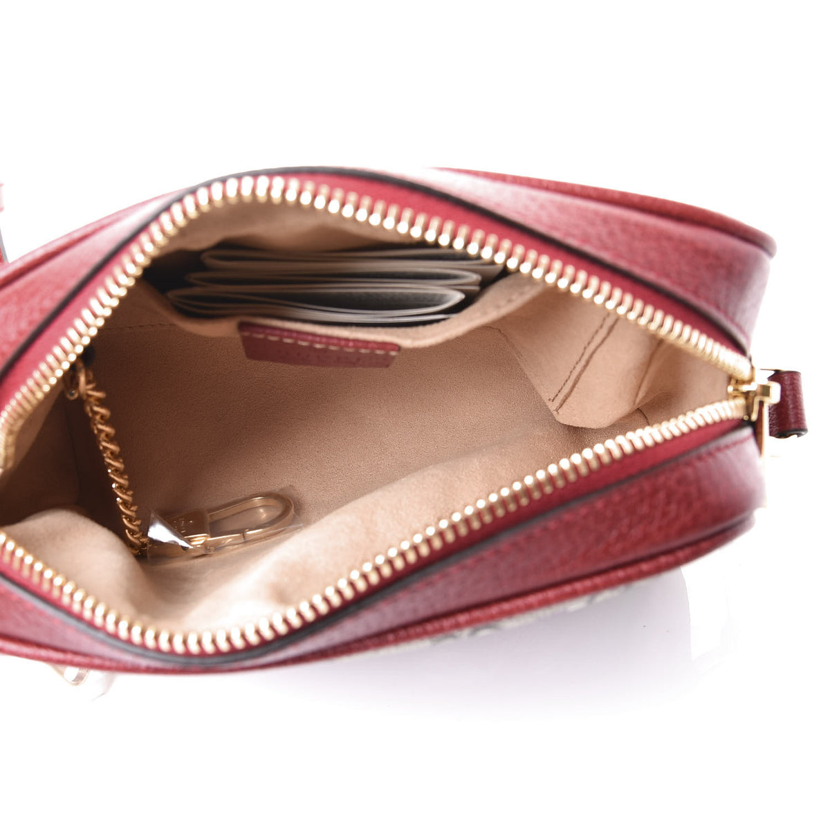 GG Supreme Monogram Flora Web Mini Ophidia Shoulder Bag Red