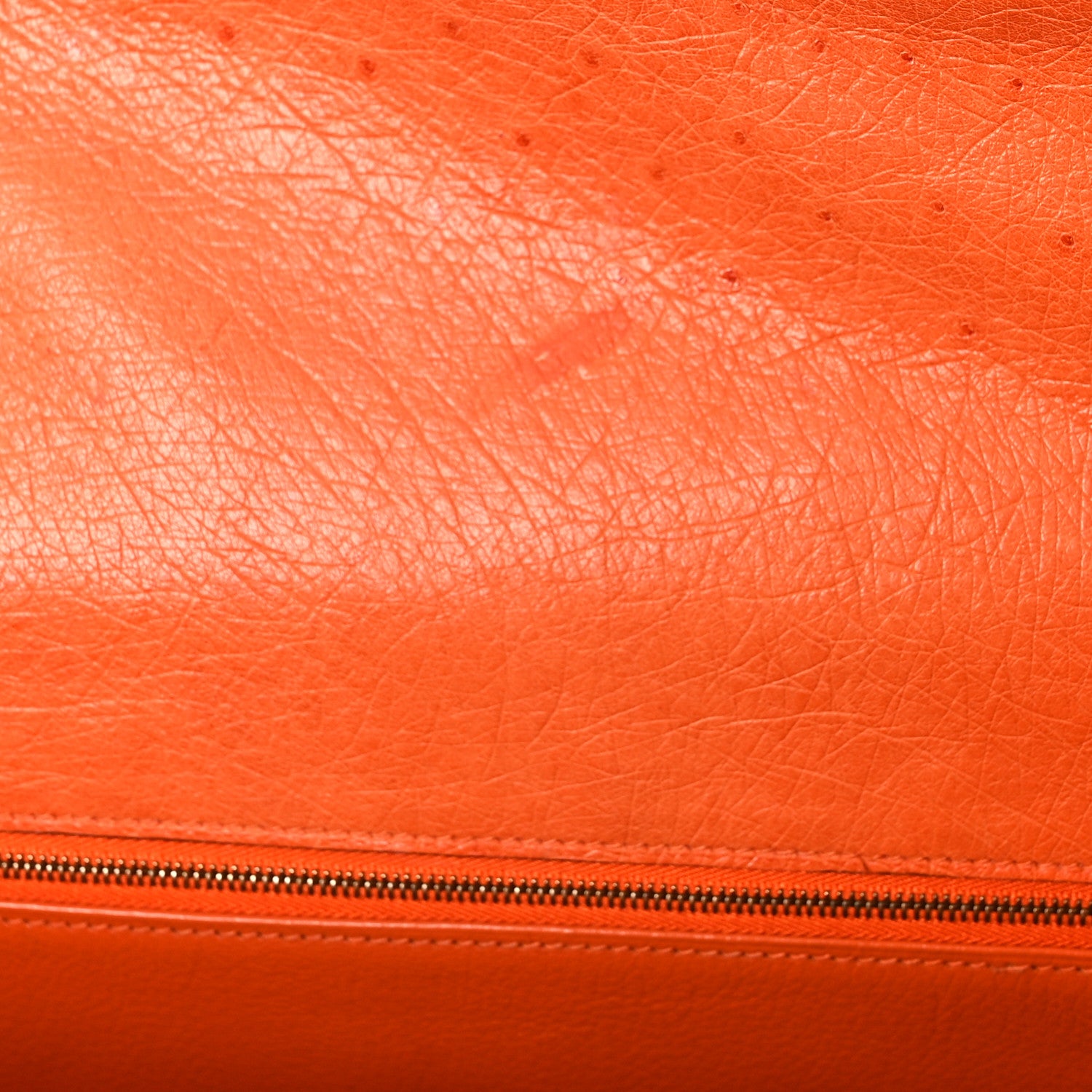 Hermes Ostrich Drag 32 Orange 14 of 20