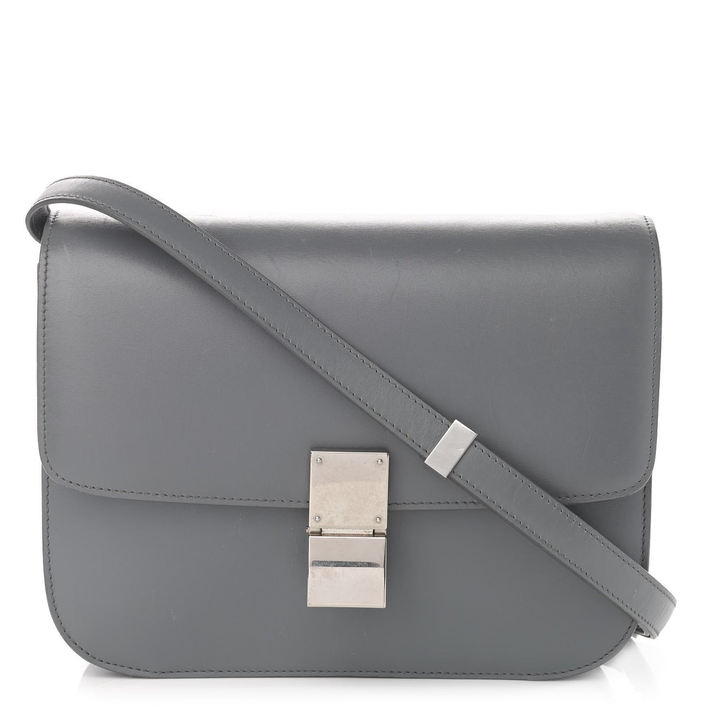 Box Calfskin Medium Classic Box Flap Bag Kohl