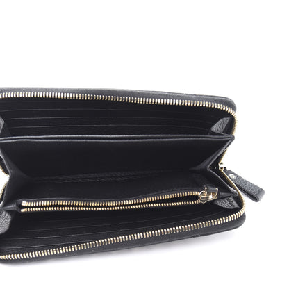 Valentino Garavani Pebbled Calfskin Rockstud Zip Around Wallet Black 5 of 12