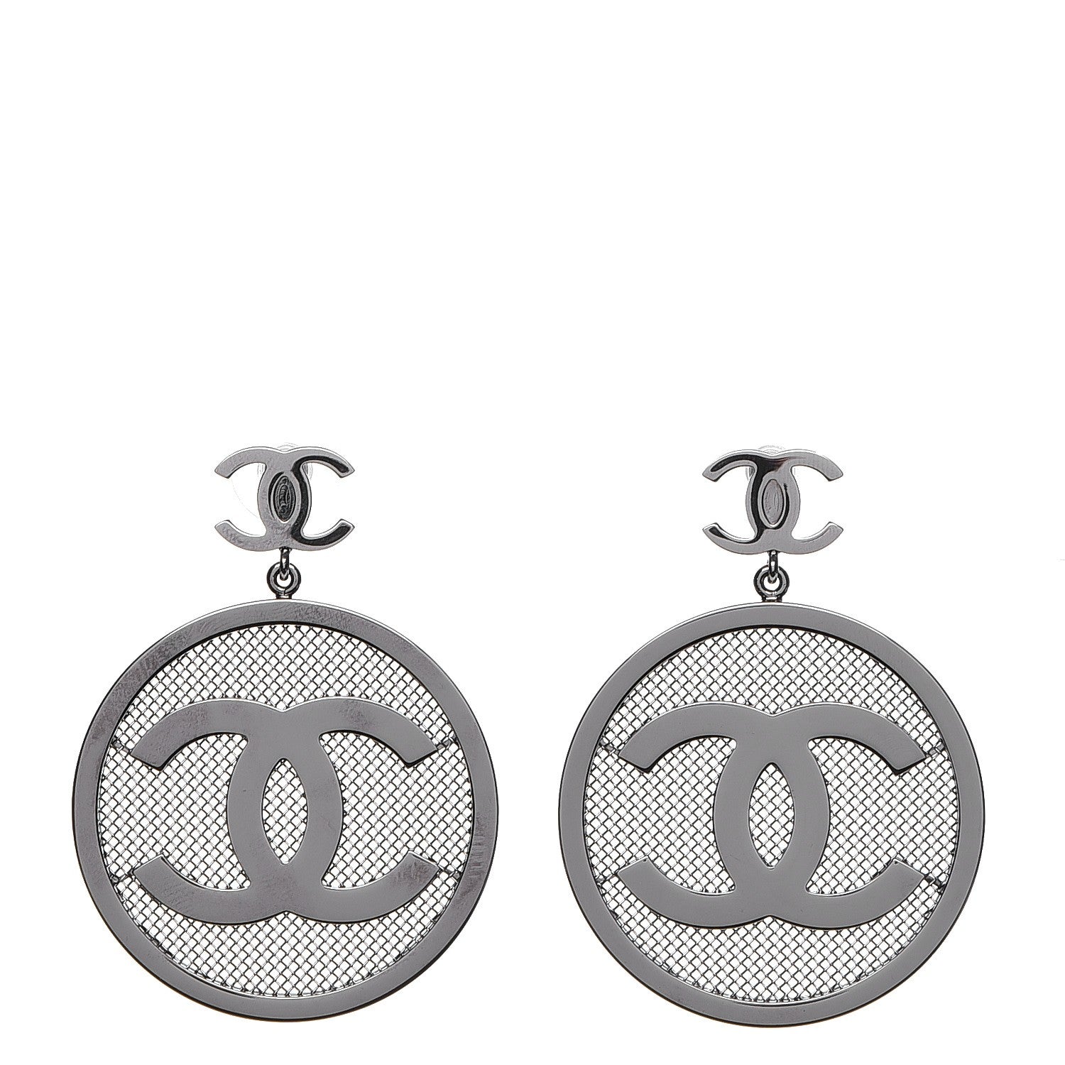 Chanel Ruthenium CC Drop Earrings 1 of 4