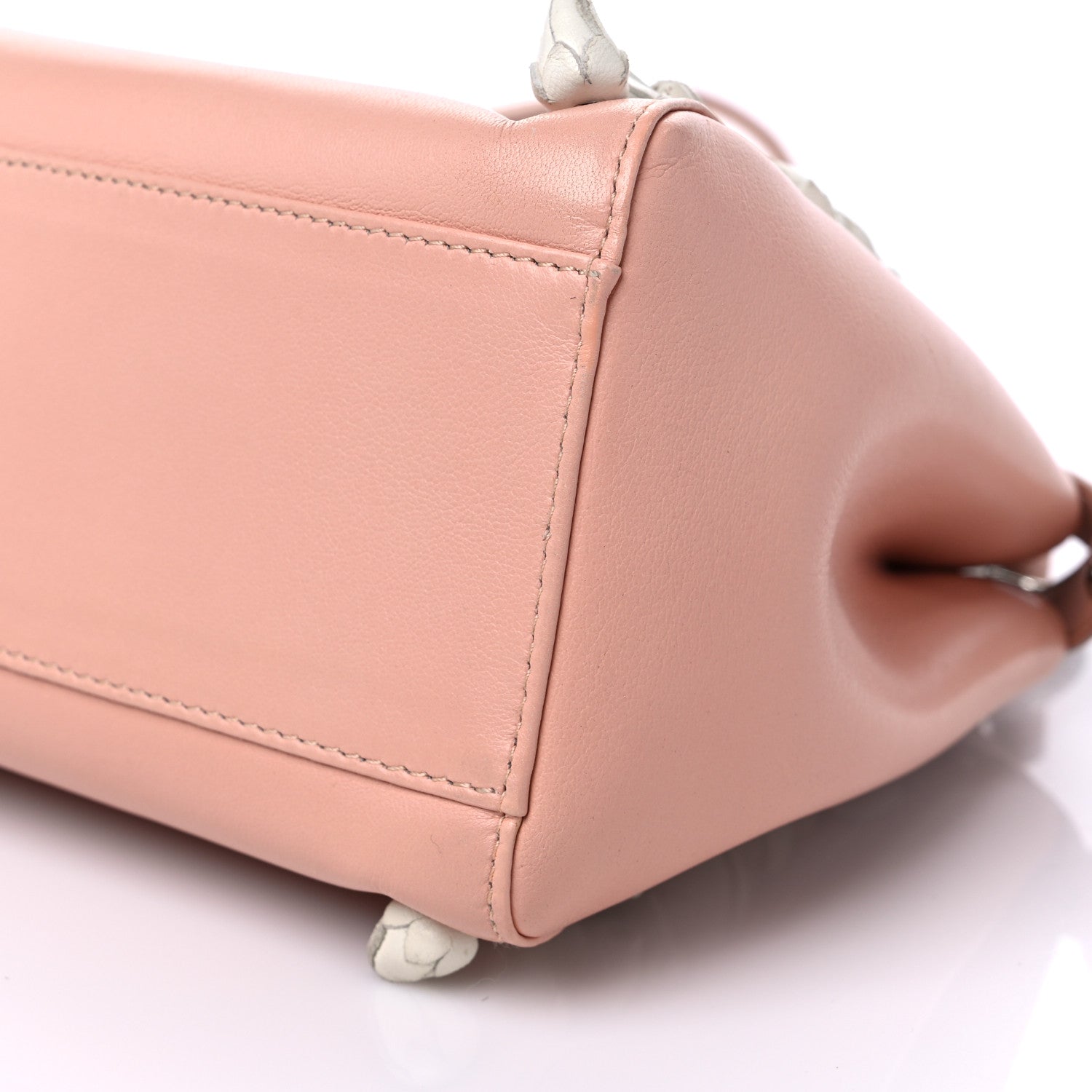 Fendi Nappa Rosebud Mini Peekaboo Iconic Satchel Baby Pink 9 of 9