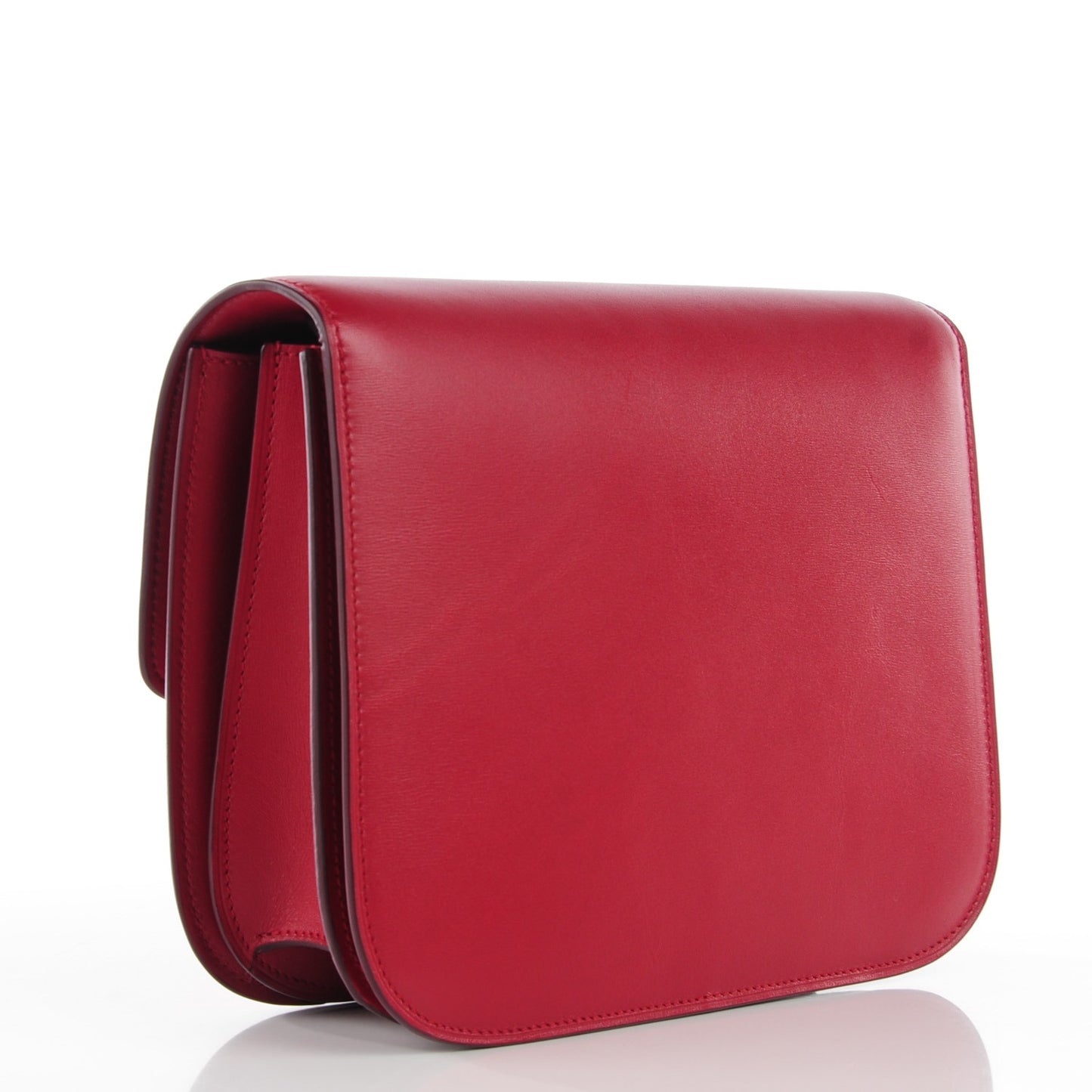 Smooth Calfskin Medium Classic Box Flap Bag Red