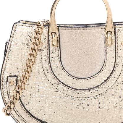 Chloe Metallic Calfskin Lambskin Suede Mini Pixie Signature Belt Bag Gold 10 of 10