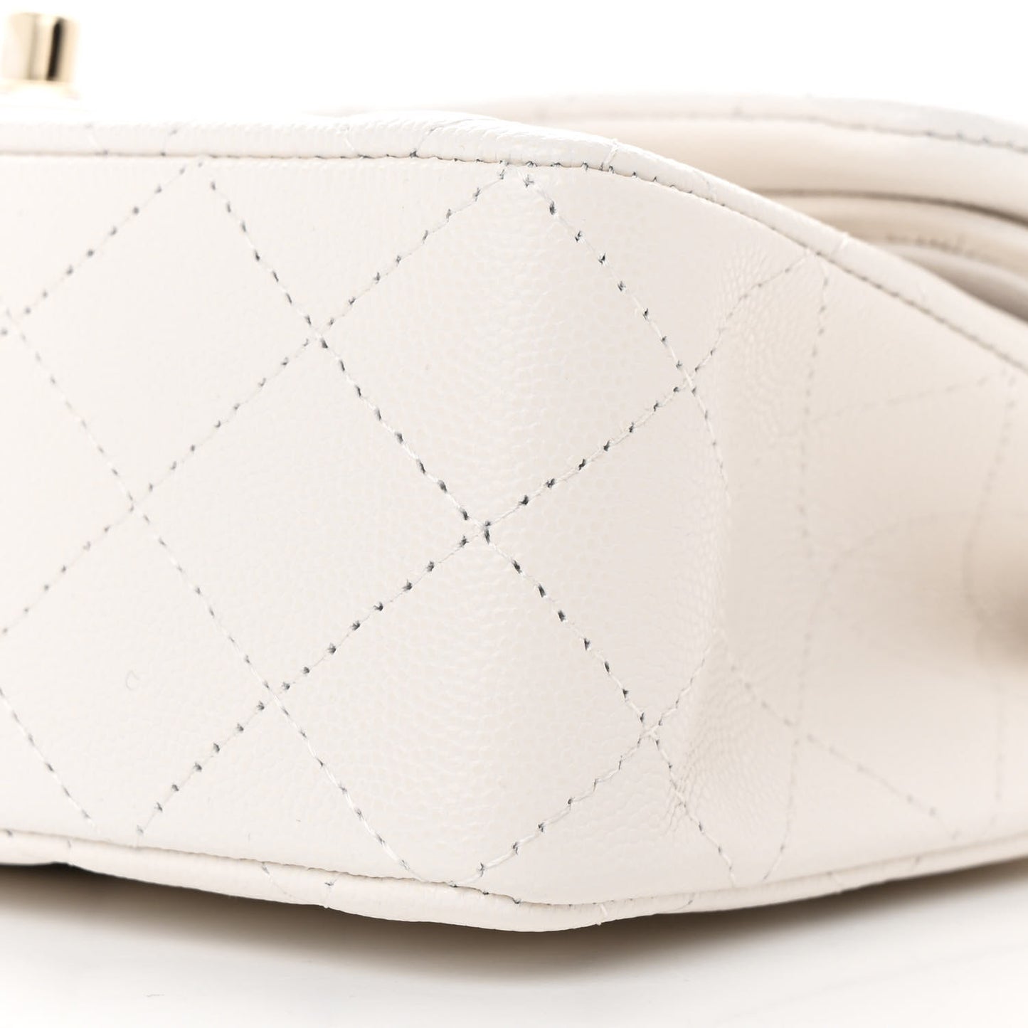 Caviar Quilted Small Double Flap White