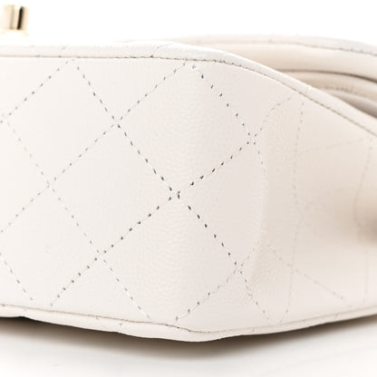Chanel Caviar Quilted Small Double Flap White 10 of 10