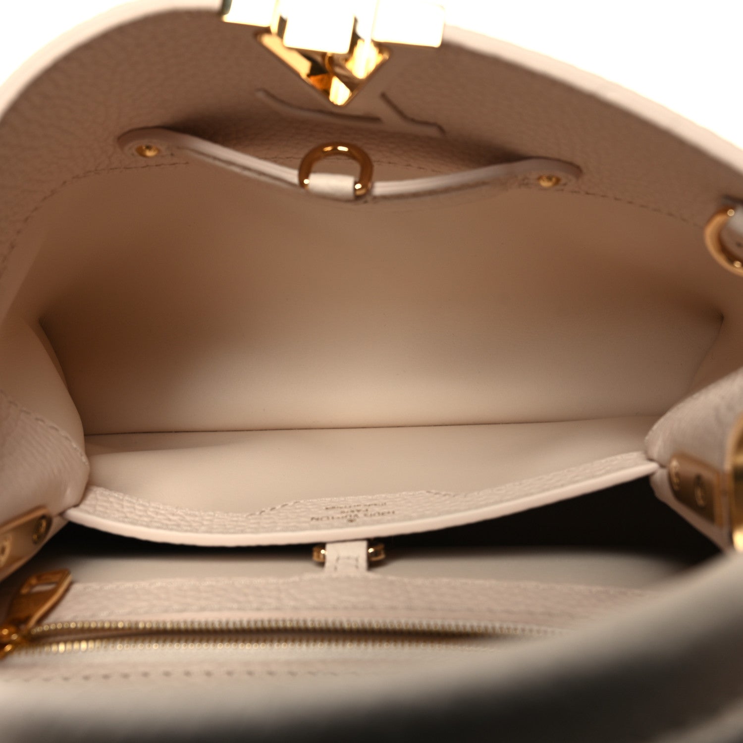 Louis Vuitton Taurillon Capucines BB Snow 5 of 11