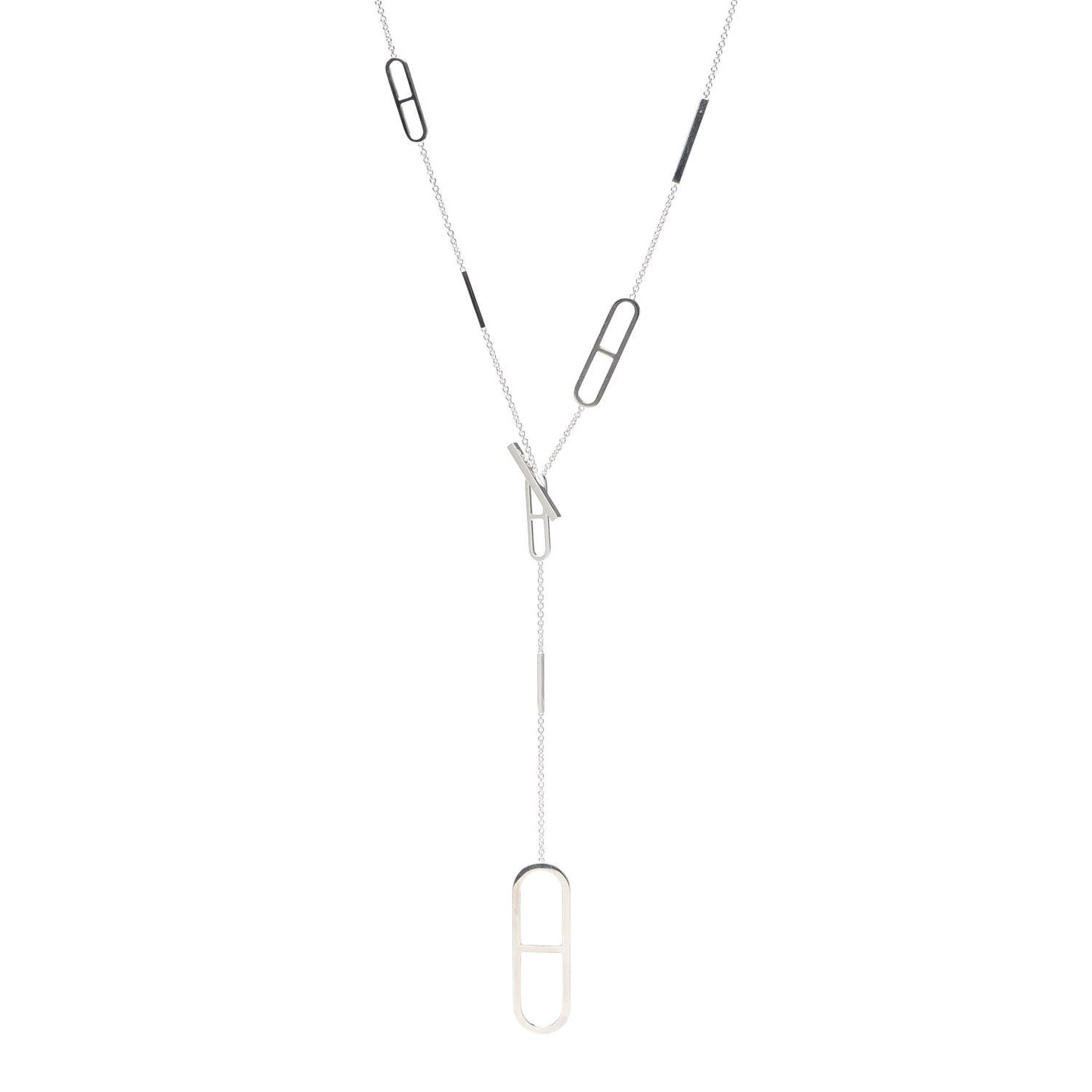 Sterling Silver Ever Chaine d'Ancre Long Lariat Necklace