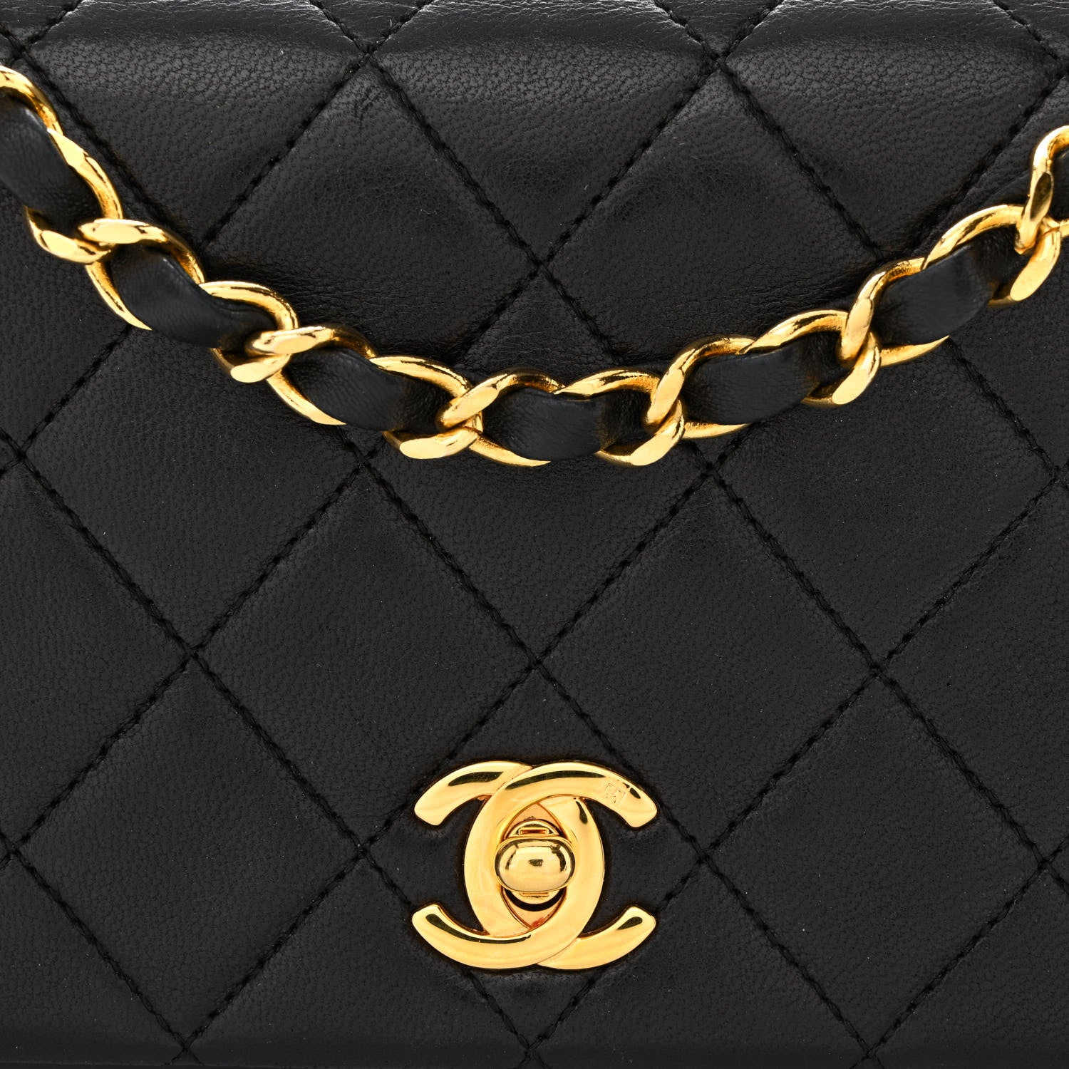 Chanel Lambskin Quilted Small Single Flap Bag Black 8 of 11