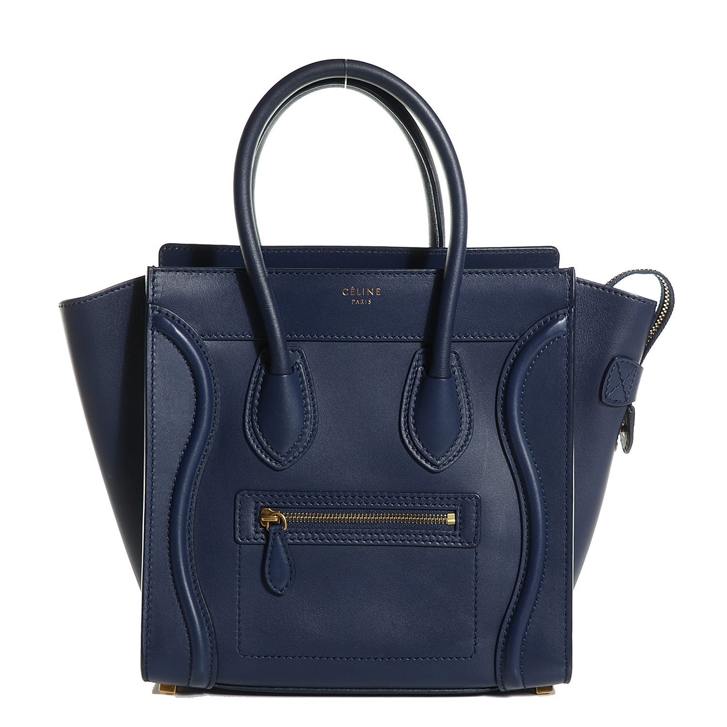 Smooth Calfskin Micro Luggage Navy Blue