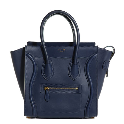 Celine Smooth Calfskin Micro Luggage Navy Blue 1 of 8