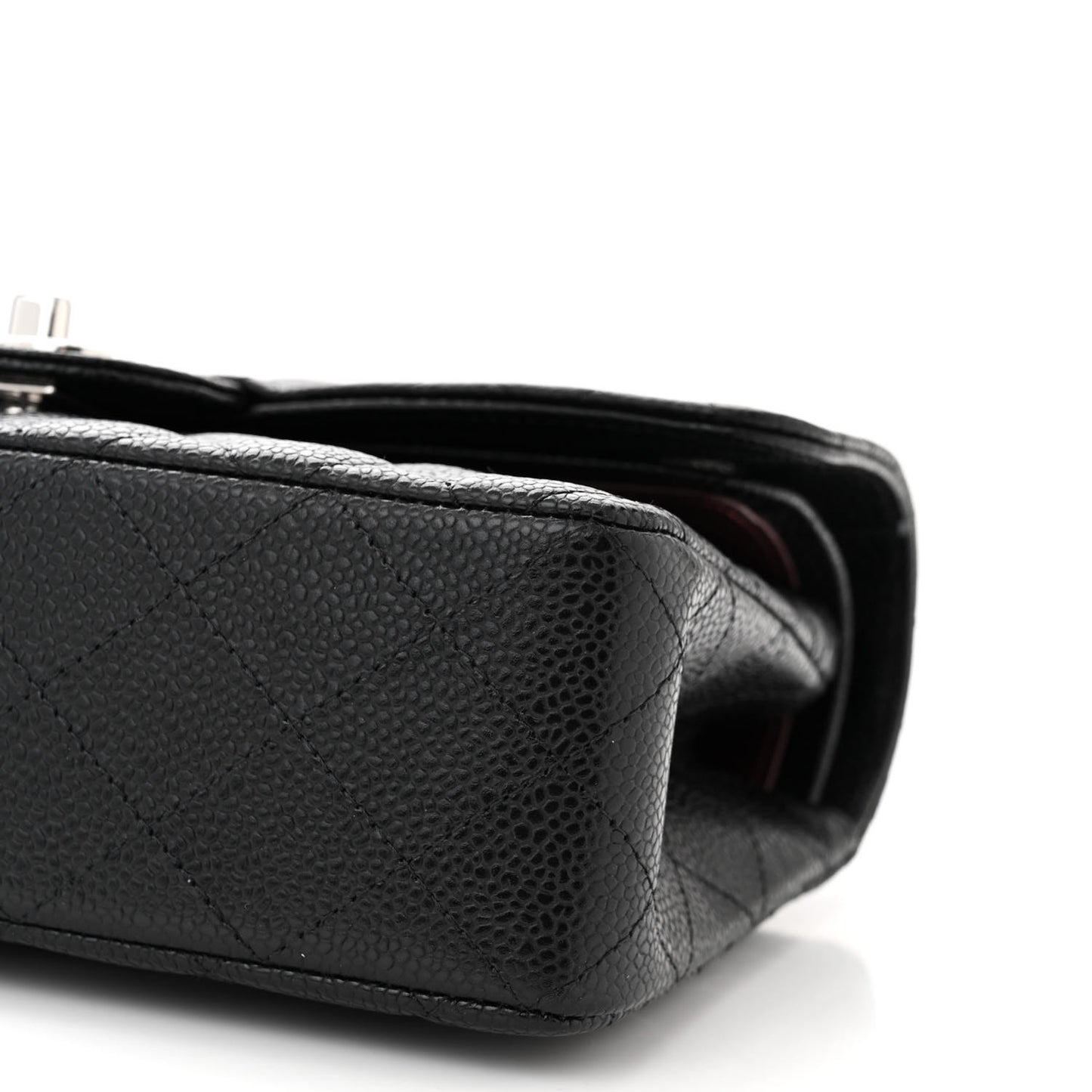 Caviar Quilted Small Double Flap Black