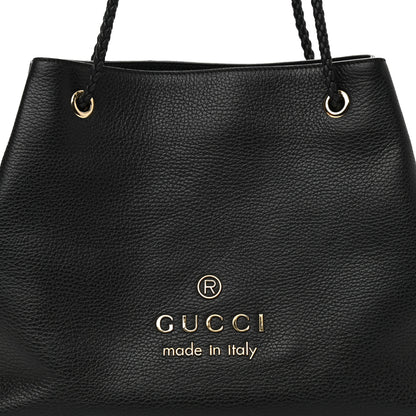 Gucci Calfskin Medium Braided Handle Gifford Tote Black 8 of 12
