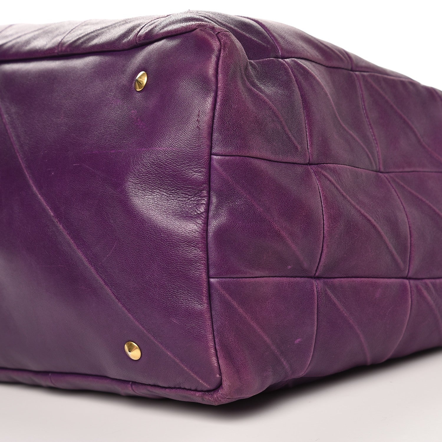 Saint Laurent Lambskin Sac New Rive Gauche Tote Purple 9 of 11