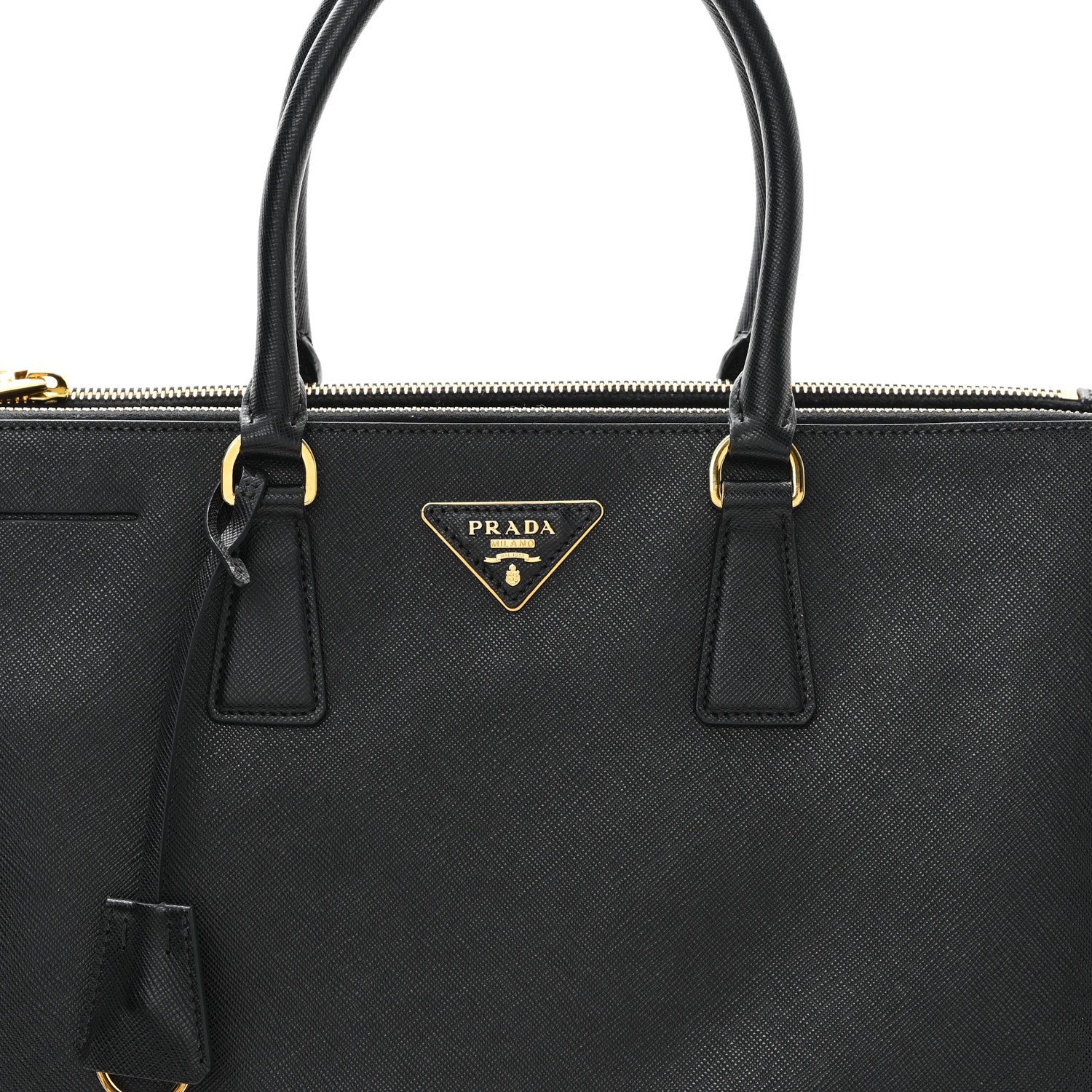 Prada Saffiano Lux Large Galleria Double Zip Tote Black 8 of 10