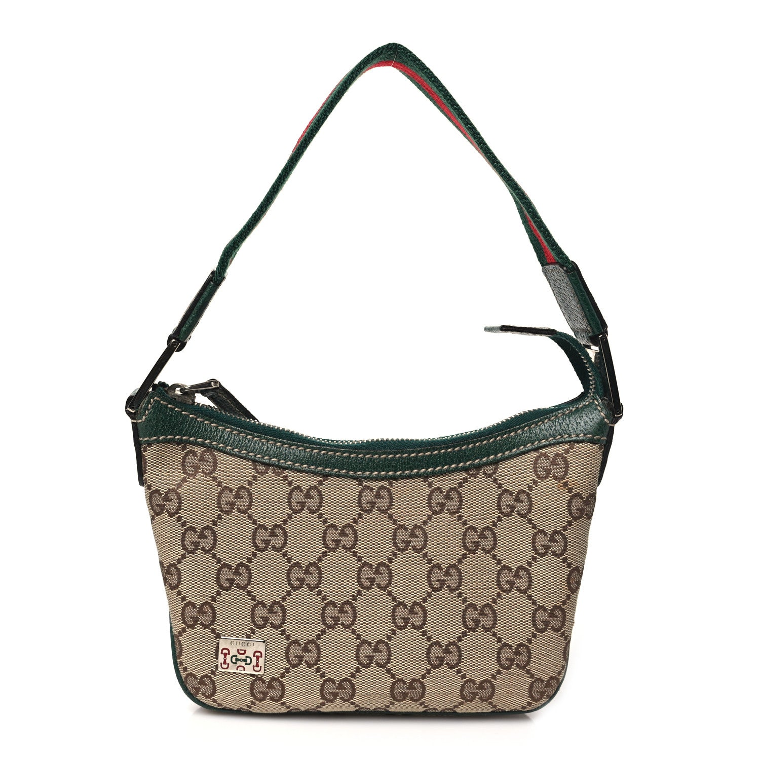 Gucci Monogram Web Mini Pop Hobo Green 1 of 10