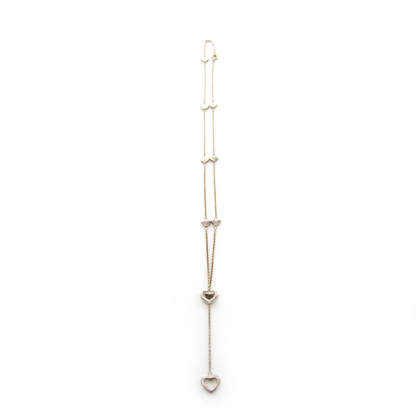 Sterling Silver Heart Lariat Necklace