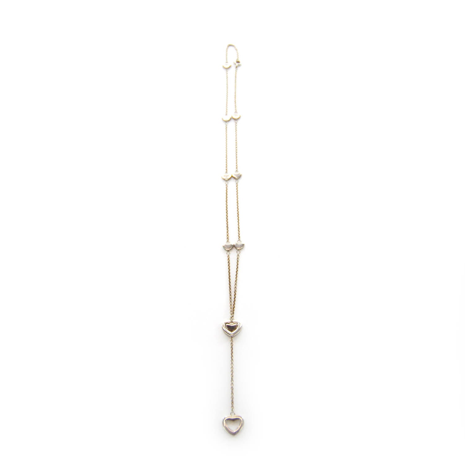 Tiffany Sterling Silver Heart Lariat Necklace 1 of 7
