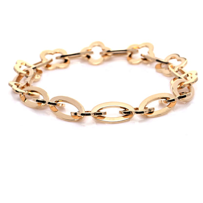 Van Cleef & Arpels 18K Yellow Gold Byzantine Alhambra Link Bracelet 4 of 9