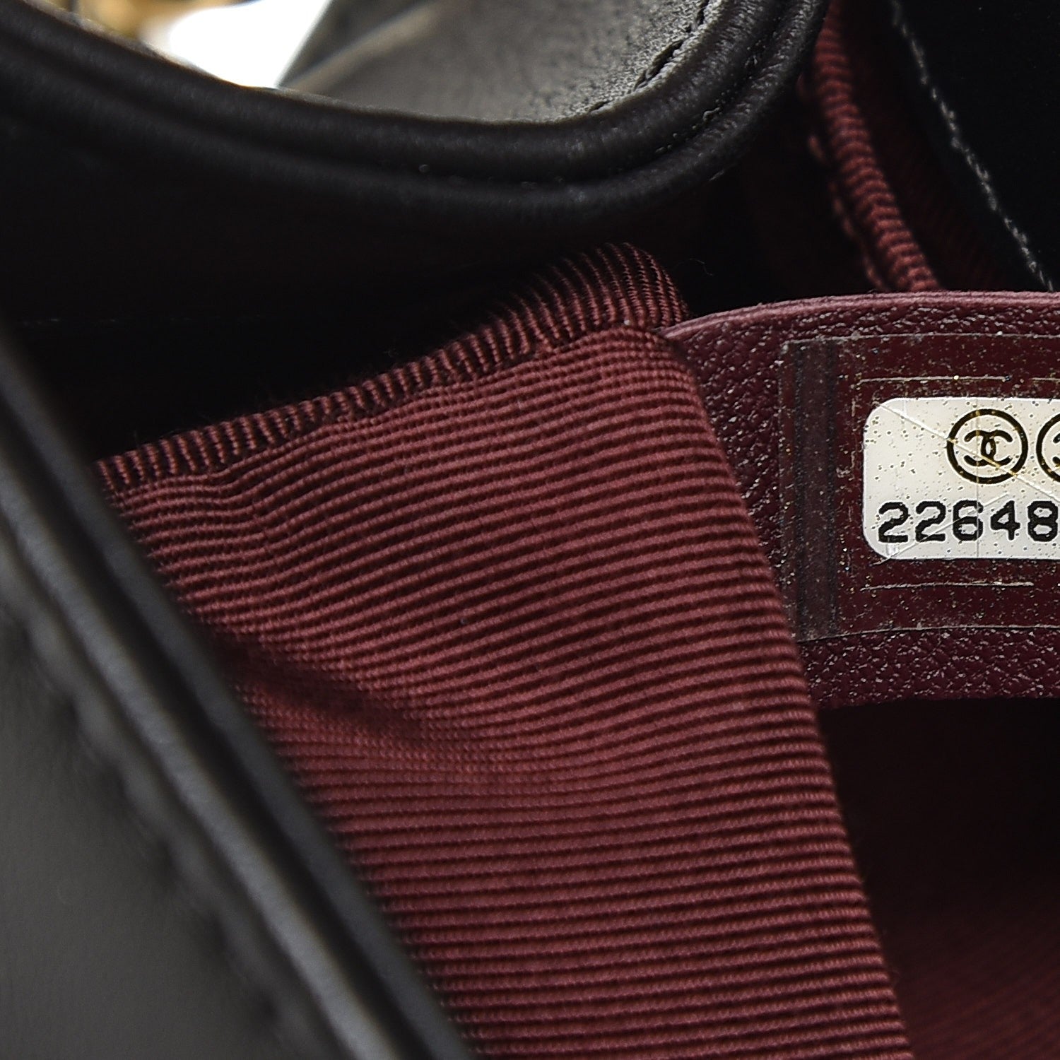 Chanel Caviar Suede Calfskin Chevron Medium Boy Flap Black 7 of 10