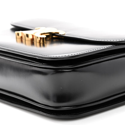 Celine Shiny Calfskin Medium Triomphe Black 10 of 10