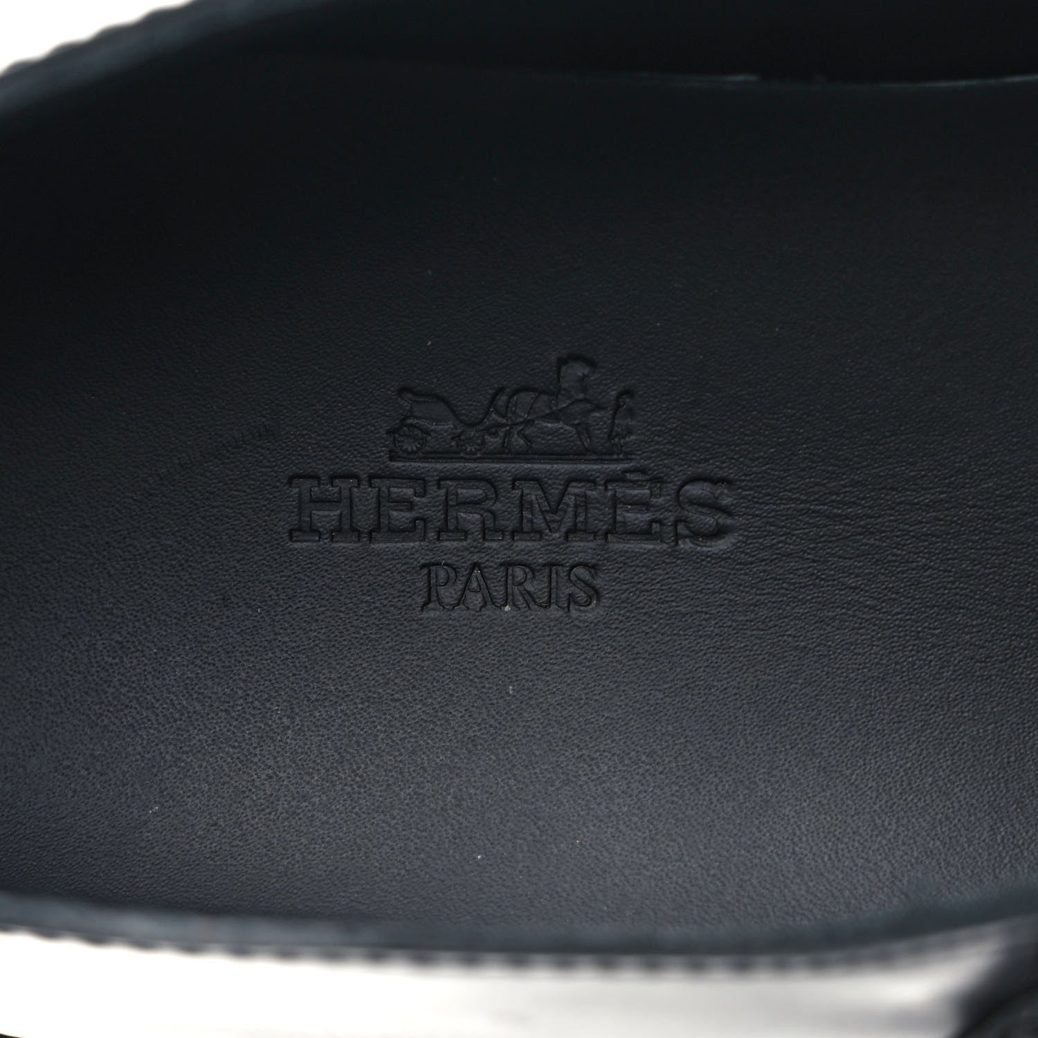 Hermes Glazed Calfskin Hoxton Oxford 36 Black 6 of 7