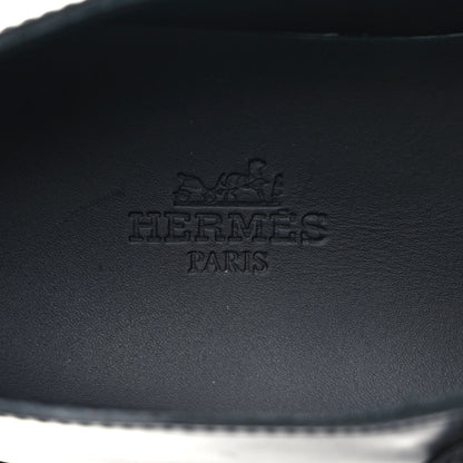 Hermes Glazed Calfskin Hoxton Oxford 36 Black 6 of 7