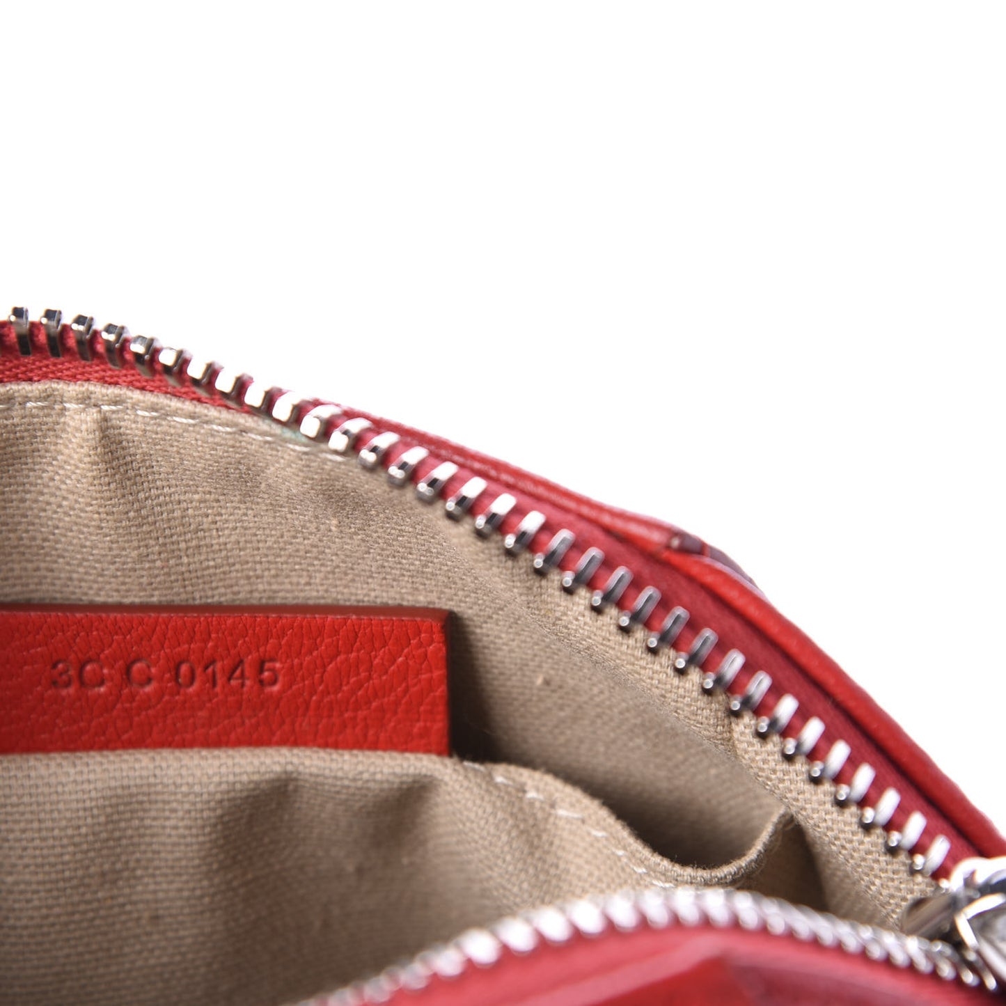Sugar Goatskin Small Antigona Beauty Wristlet Red