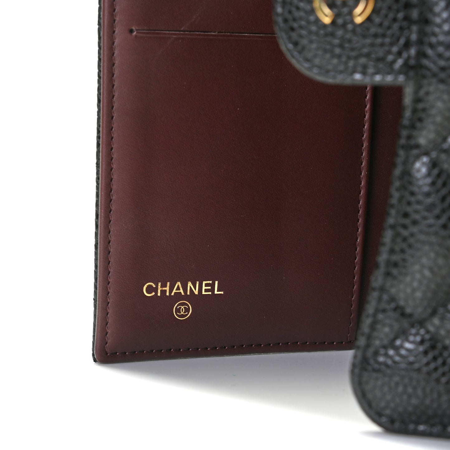 Caviar Quilted Large Flap Wallet Black