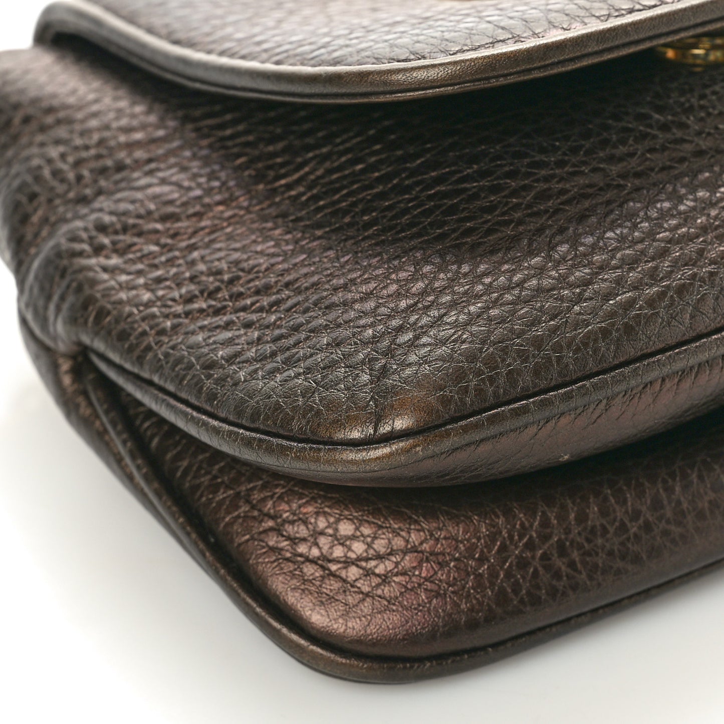 Pebbled Calfskin Small 1973 Chain Shoulder Bag Winter Leaf