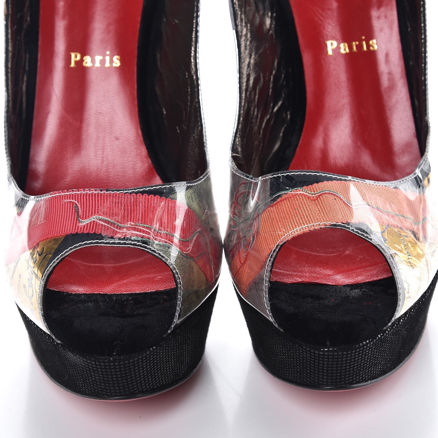 Christian Louboutin PVC Velvet Winter Trash 150 Pumps 41 Black 13 of 13