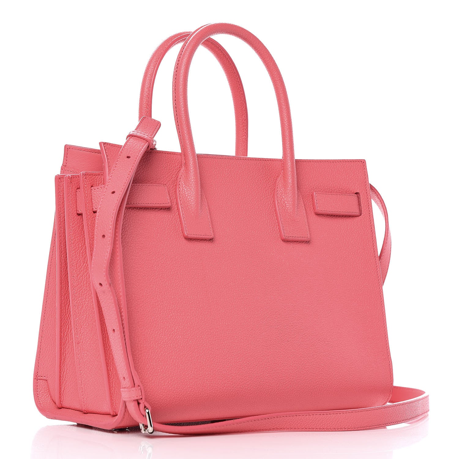 Saint Laurent Grained Calfskin Baby Sac De Jour Rose Clair 3 of 15