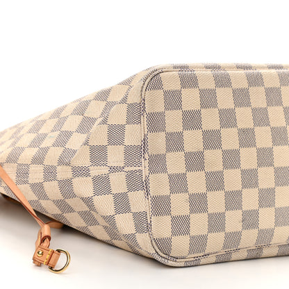 Louis Vuitton Damier Azur Neo Neverfull MM Rose Ballerine 10 of 14